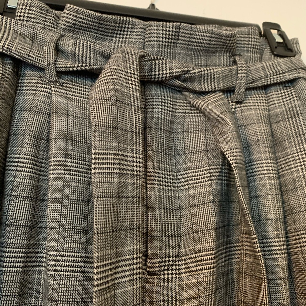 NWT H&M houndstooth plaid thick pants size 2 - Picture 1 of 5
